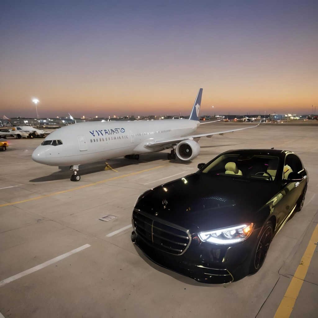 Mercedes-Benz S-Class at Toronto YYC FBO Airport. 